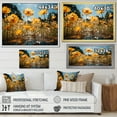 thumbnail image 4 of Designart "Peach Buttercups landscape Vibrant II" Floral Floater Framed Canvas Wall Art, 4 of 7