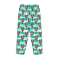 thumbnail image 3 of Lsque Lobsters Of Turquoise Waves Print Women's Pajama Pants, Lounge Pant - Comfortable Home Wear,Elastic Waistband, Stylish Design-Medium, 3 of 9