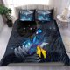 thumbnail image 2 of Nueva Zelanda Tui Pájaro Matariki Juego de cama Galaxy Helecho con patrón maorí LT03, 2 of 6