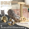 thumbnail image 7 of 18.1" Scratching Posts for Indoor Cats, Cat Scratching Post wth 3 Tier Base, Tall Cat Scratcher for Cats with Sisal Rope, Balls and Toy for Interactive Play, 7 of 7