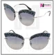 thumbnail image 1 of MIU MIU 58T GLITTER FABRIC MU58TS Rimless Blue Silver Crystal Sunglasses Women, 1 of 6