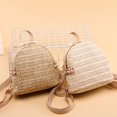 thumbnail image 4 of Womens Straw Backpack Fashion Casual Faux Pearl Travel Backpack Small Backpack, 4 of 10