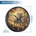 thumbnail image 3 of Voice Activated Clock with Glow Light 12 Inch Large Silent Wall Clock Battery Operated for Home Decor A White Horse, 3 of 8