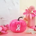 thumbnail image 3 of Thanksgiving Pumpkin Ornament, Halloween Pumpkin Decoration, Breast Cancer Awareness Charity Foam Pumpkin, Lightweight Pink Rose Red Fall Decoration for Tabletop Window Shelf Display, 3 of 6