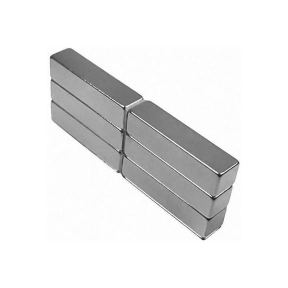 6pc Emovendo N48 Rare Earth Magnet Bars 1x 1/4 x 1/4"