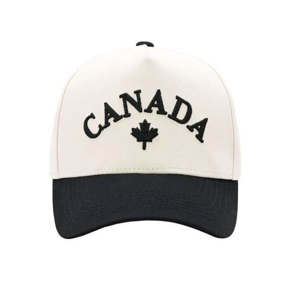 XIAOCHA Men's Canada Maple Leaf Embroidered Baseball Cap Adjustable Outdoor Sun Protection Dad Hat,Black