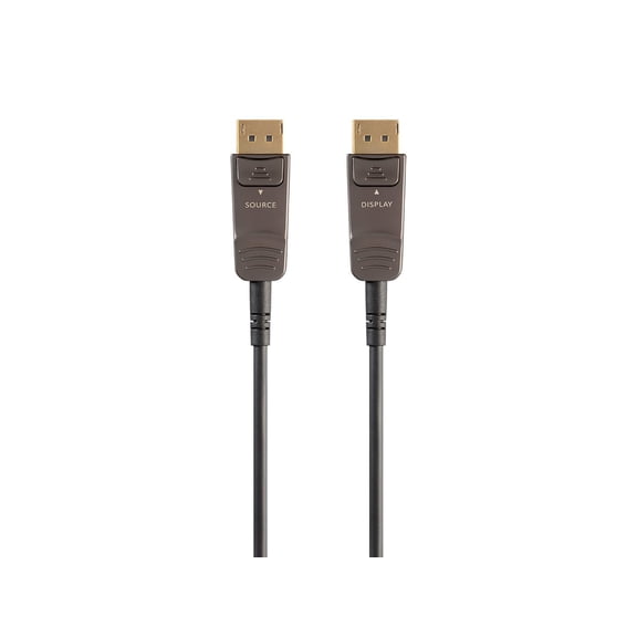 Monoprice DisplayPort Cable - 50 feet | 32.4Gbps, 8K@30Hz, 5K@60Hz, 4K@120Hz, Fiber Optic, AOC - SlimRun AV Series