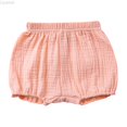 thumbnail image 2 of Liyamei Baby Solid Color Shorts with Elastic Waist for Summer Play Size 0-4,Pink, 2 of 7