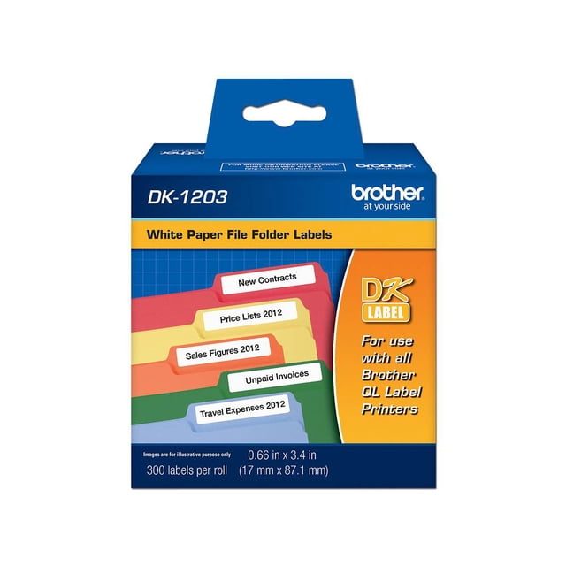 Rollo de 300 etiquetas Brother DK1203, Blanco. Brother DK1203