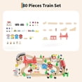 thumbnail image 3 of Garvee Wooden ﻿Train Table 33" x 24" x 16", with 80 Multicolor Piece, for Toddlers 3+, 3 of 7