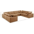 thumbnail image 3 of Meridian Furniture Comfy Cognac Faux Leather Modular Sectional, 3 of 11