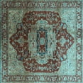 thumbnail image 1 of Ahgly Company Indoor Square Persian Light Blue Traditional Area Rugs, 4' Square, 1 of 4