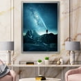thumbnail image 3 of Designart 'A Light Shining by A Man Shining Into The Night Sky' Modern Framed Art Print, 3 of 4