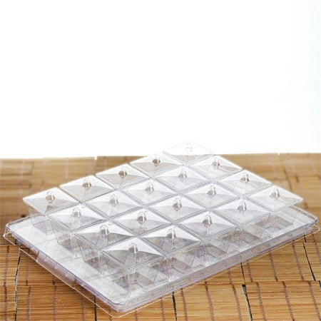 Disposable Catering Trays - BalsaCircle Clear 20 pcs 3 oz. Plastic Cups with Lids and Serving Tray - Disposable Wedding Party Catering Tableware