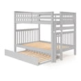 thumbnail image 3 of Bedz King Pine Wood Full over Full Bunk Bed with Twin Trundle in Gray, 3 of 9