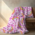 thumbnail image 3 of Couverture Licorne Rose Personnalisée, 3 of 8