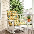 thumbnail image 3 of EAGLE PEAK Tufted Outdoor/Indoor High Back Patio Chair Cushion, Set of 2, 46 x 22 in, Floral, 3 of 10