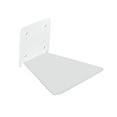 thumbnail image 2 of Estantería flotante moderna en blanco, montaje en pared de metal, diseño minimalista, ahorra espacio, fácil instalación, para libros, decoración, salón, dormitorio, oficina en casa, 2 of 6