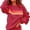 08#Red, variant on Womens Casual Pullover Sweatshirts Oversized Crewneck Long Sleeve Tops Fashion Striped Print Loose Fit Outfits Workout Lounge