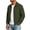Green, variant on Mens Lightweight Bomber Jacket, Long Sleeve Full Zip Point Collar Regular Fit Solid Casual Outerwear with Zipper Pockets, Beige, L