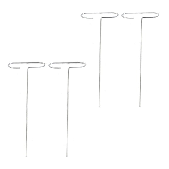 Durable Stainless Steel Plant Support Stakes for Home Silver 4pcs Ideal for Tomato Plants and