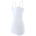 thumbnail image 2 of Ola Mari Junior Size BUILT-IN Shelf Bra Adjustable Spaghetti Strap Solid Camisole Tank Top, Ivory, Medium, 2 of 4