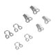 thumbnail image 1 of 36 Conjunto De Ganchos Y Ojos De Plata Sujetadores Sujetadores Ropa Interior Disfraz Suministros De Costura Macarena ganchos de sujetador y ojetes, 1 of 7