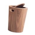 thumbnail image 4 of Bote de basura de madera con tapa de residuos de madera Bin decorativo contenedor de desechos rústicos de desecho rústico para la oficina de la cocina Nuez, 4 of 8