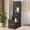 Rustic Brown, variant on VKCC Smart Compact Vanity Desk with LED Lights, Dressing Table Set with Charging Station & Storage, Rustic Brown