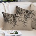 thumbnail image 2 of Brown Black Branches Throw Pillow Covers, Botanical Dead Tree Birds Soft Breathable Pillow Cases with Invisible Zipper for Sleeping, Queen Size Pillowcases for Couch Bed Sofa Chair 20x30 Inches, 2 of 9