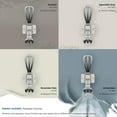 thumbnail image 6 of Amerock Vinland Transitional Double Prong Polished Chrome Wall Hook, 6 of 9