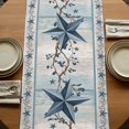 thumbnail image 5 of Table Runners 108 Inches Long Dress Scarves, Texas Star Blue Farmhouse Coffee/Dining/Kitchen Table Runner for Living Room, Farmhouse Country Branches Wooden Grain 13x108 Inch, 5 of 9