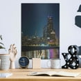 thumbnail image 6 of Luxe Metal Art 'Iconic Chicago Night' by Luxe Portfolio, Metal Wall Art, 12"x16", 6 of 9