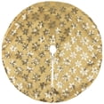 thumbnail image 2 of Northlight equin Snowflake Pattern Mini Christmas Tree Skirt - Gold - 20", 2 of 7