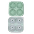 thumbnail image 2 of Ludlz Ice Ball Mold Non-stick Reusable Easy to Clean Silicone 4 Grids Basketball Shape Quick Cooling Whiskey Ice Maker for Party, 2 of 8