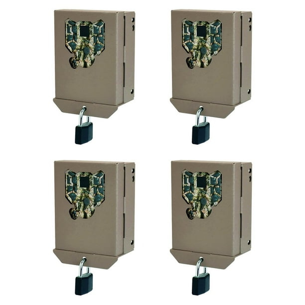Stealth Cam PX Series Game Trail Camera Steel Security Case Box, 4 Pack