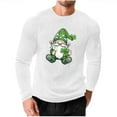 thumbnail image 3 of VBTAPA Men's St. Patrick's Day Waffle Shirts Long Sleeve Crewneck Pullover Big and Tall T-Shirt Loose Workout Casual Graphic Tees White M, 3 of 6