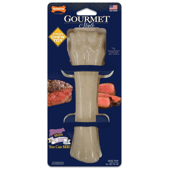 Nylabone Strong Chew Gourmet Style Knuckle Bone Dog Chew Toy Souper Filet Mignon X-Large (1 Count)