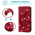 thumbnail image 2 of Glitter Retro Butterfly Embossed Case for iPhone 13 2021, Allytech Folio PU Leather with Soft TPU Bumper Shock Resistant Flip Stand Book Style Wallet Cover for iPhone 13 6.1", Red, 2 of 3