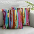 thumbnail image 3 of JEUXUS Abstract Multicolored Expressionist Work of Art Vibrant Rainbow Throw Pillow Cover  Modern Cushion Square Pillowcase for Sofa Bed Car Home Decorative, 3 of 5