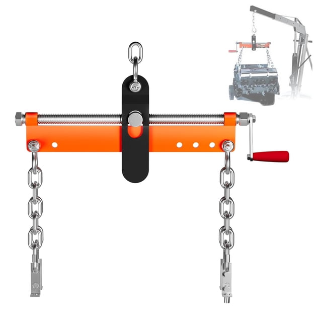 Steel Engine Hoist Load Leveler, 0.5M Small Engine Lift Balance with Ball Bearing and Adjustable Handle, Heavy Duty Auto Shop Engine Lifting Tool