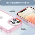 thumbnail image 6 of Dteck iPhone 12 Pro Case Clear, Shockproof Bumper Protective Cell Phone Back Cover Transparent TPU and Rubber 4 Corners Slim Fit Flexible Skin for Apple iPhone 12 Pro 6.1", Pink, 6 of 8