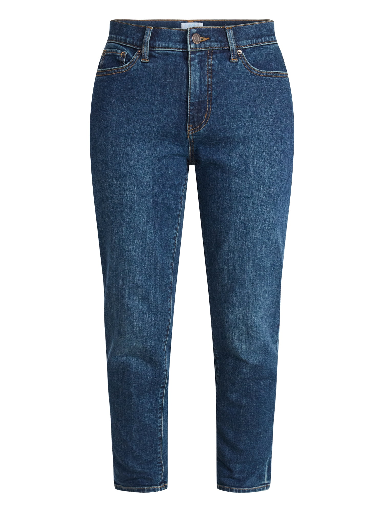Time and Tru Women's Mid Rise Boyfriend Jeans, 26" Inseam, Sizes 0-22