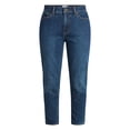 thumbnail image 6 of Time and Tru Women's Mid Rise Boyfriend Jeans, 26" Inseam, Sizes 0-22, 6 of 6