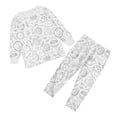 thumbnail image 2 of HOWPAY Easter Toddler Boy Outfits Bunny Eggs Print Long Sleeve Crew Neck Tops and Elastic Jogger Pants Pj Sets Soft 2 Piece Sleepwear White, 2 of 3