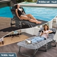 thumbnail image 6 of NAIZEA Portable Folding Camping Cot, Adjustable Heavy Rollaway Sleeping Bed, Outdoor Folding Lounge Chair with Mattress and Pillow, 6 of 8