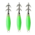 thumbnail image 1 of 3 anzuelos luminosos para calamar, herramienta de pesca, anzuelo metálico, señuelos de pesca, señuelos de calamar Verde, 1 of 9