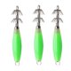 thumbnail image 1 of Anzuelos luminosos de calamar shamjiam 3x cebo de pesca Artificial de agua salada aparejo para pesca nocturna señuelo fluorescente que se hunde con manga de Verde, 1 of 8