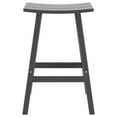 thumbnail image 5 of WestinTrends Malibu HDPE Outdoor Patio 29" Bar Stool Saddle Seat (Set of 2), Gray, 5 of 8
