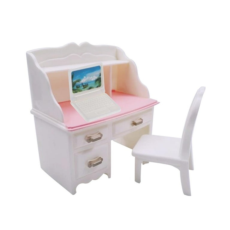 1 12 Dollhouse Miniature Desk Chair Set Miniature Dollhouse